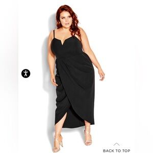 City Chic Sassy Flex Fit Tulip V Dress, Size 14